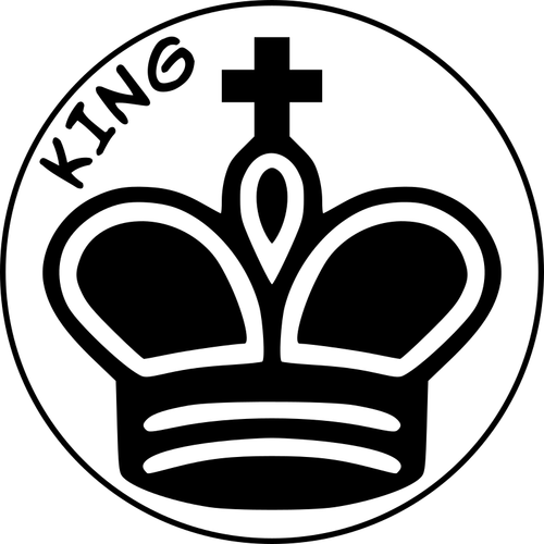 Černý král šachová figurka