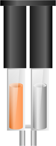 gráficos de vetor de tubo de cola epoxy 2 parte