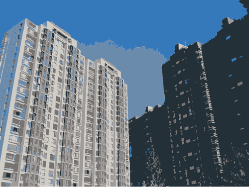 Beijing Wohnsiedlung Vektor-ClipArt