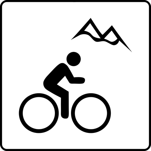 Imagine vectorială de Munte Ciclism facilităţi disponibile semn