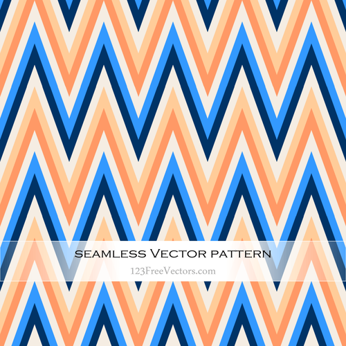 Repeterende mønster med doble vinkeltegn i retro farger