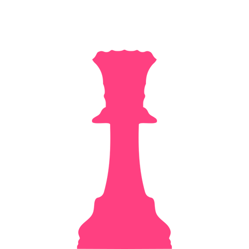 Růžový šachová figurka