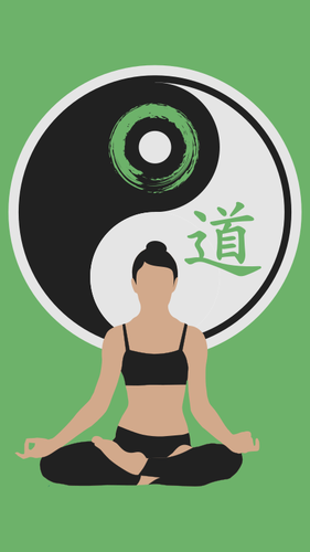 Logotipo di esercizio di yoga