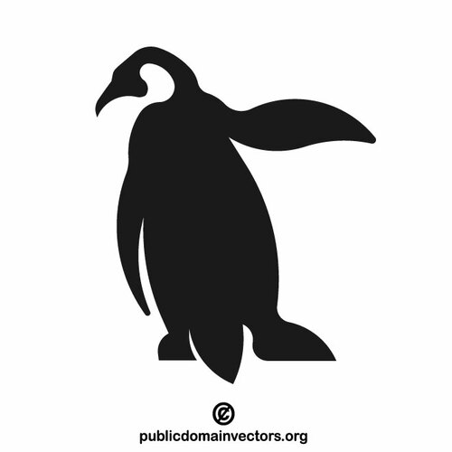 Penguin bird silhouette clip art