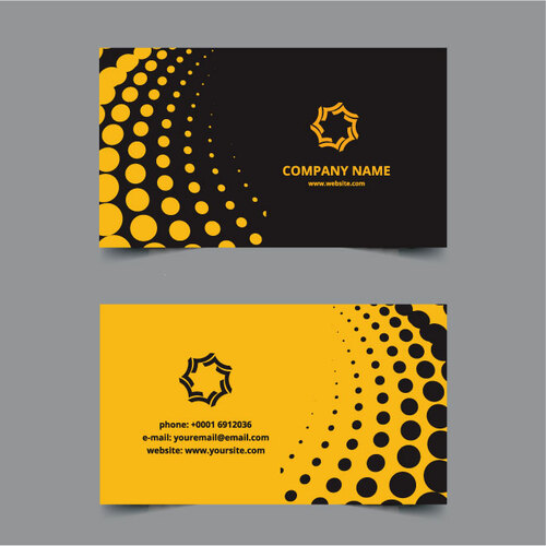 Svart och gul design visitkort