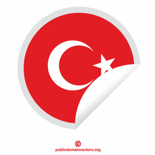 Turkiska flaggan klistermärke