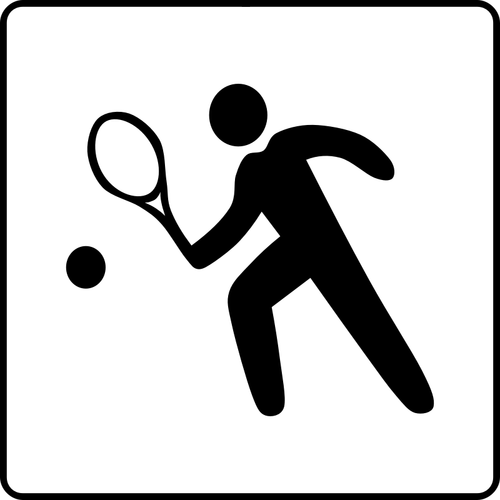 Vector afbeelding van tennis faciliteiten beschikbaar teken