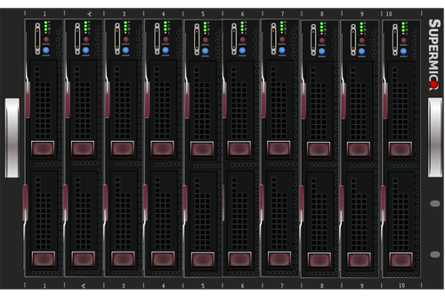 Server centre rack vector image