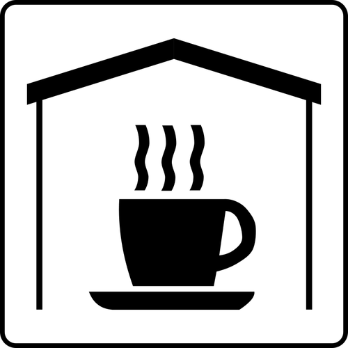 Vektorisymboli huoneessa olevalle kahville