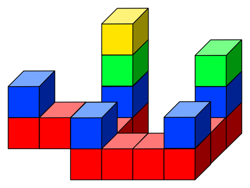Colored cube toys
