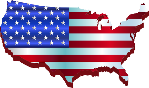 Mapa 3D Ameriky