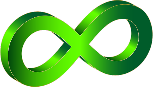 Symbole de l’infini vert