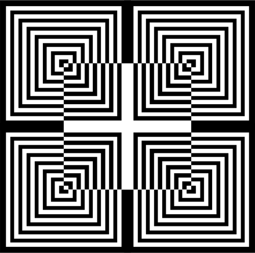 Disegno vettoriale di ipnotica illusione ottica
