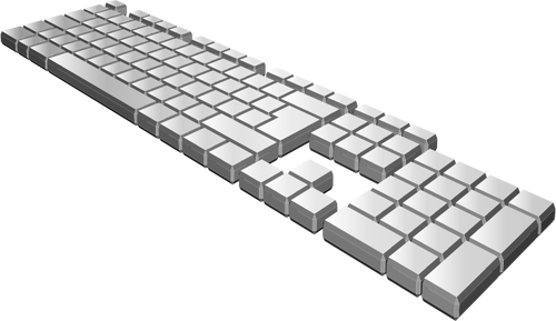 Prázdné šedé klávesnice vektorový obrázek