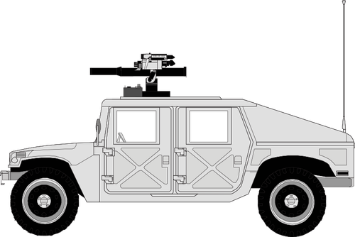 Vektorgrafik av militära bil