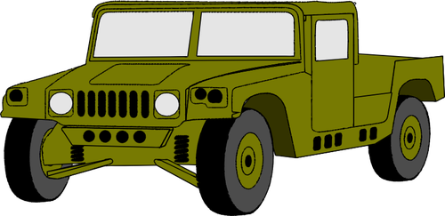 Vector miniaturi de vehicul militar hummer