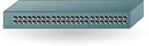 48-Port switch vector drawing