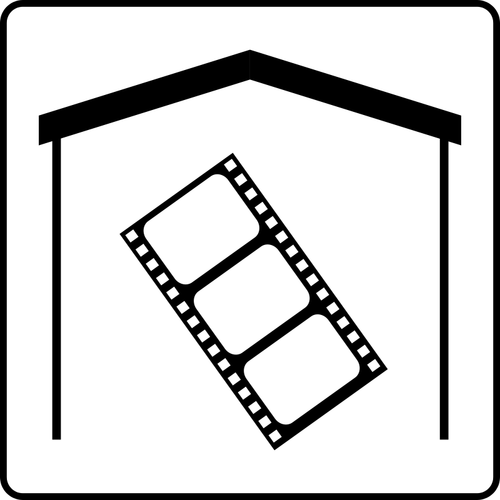 Hôtel dispose de films dans la chambre icône vector image