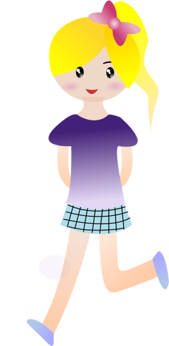 Younger woman jogging vector graphics