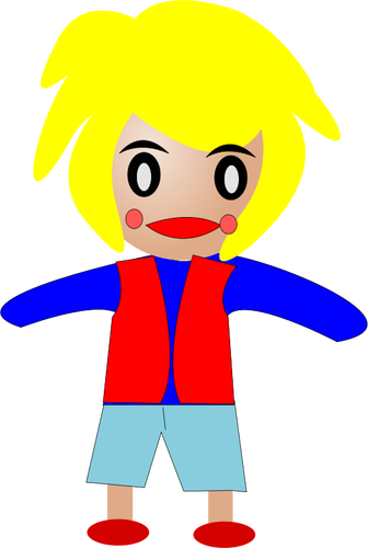 Imagine de vector băiat cu părul galben
