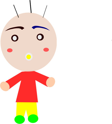 Färgglada tecknad pojke vektorbild