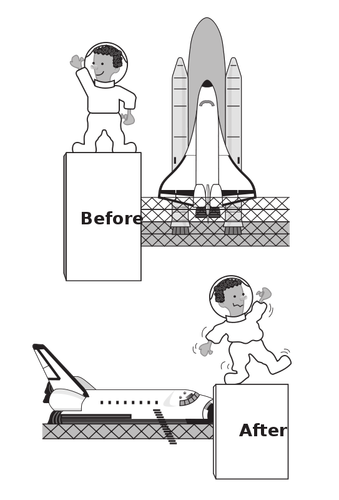 Space shuttle en astronout vector afbeelding