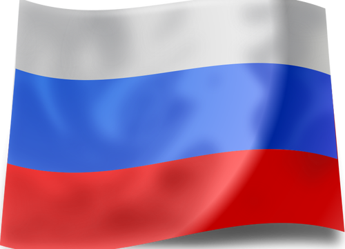 Flagga Ryssland vektor ClipArt