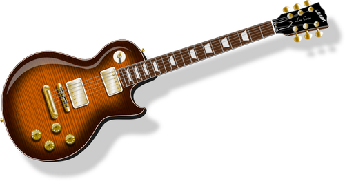 Classic Rock Gitarre fotorealistische Vektor-ClipArt
