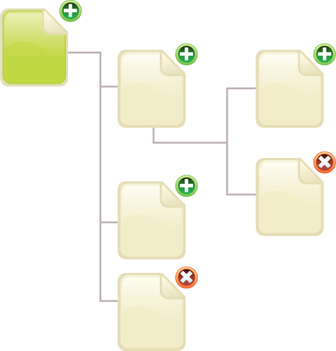 Immagine vettoriale del diagramma di struttura del file.