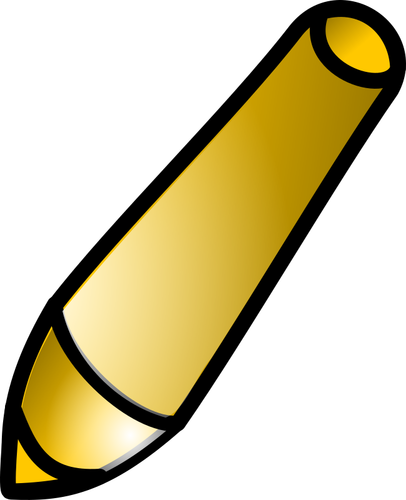 Clip-art vector de caneta inclinada marrom