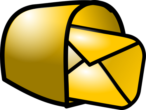 Blanke brune postbox vector illustrasjon