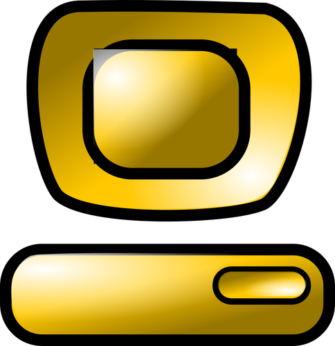 Vektor-Bild des braunen farbigen Computer-Festplatte