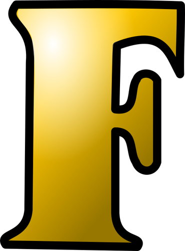 Vektorgrafikk utklipp av store gule bokstaven F