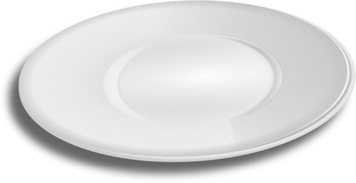 Vektor ilustrasi piring berbentuk oval
