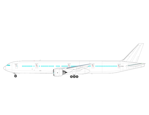Boeing 777 vektorgrafik