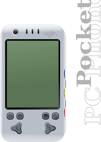 בתמונה וקטורית פוטוריאליסטית של טלפון נייד LCD