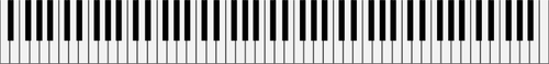 Vektor der Tasten eines Klaviers