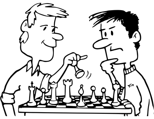 Šachy z omalovánky