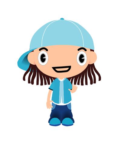طفل بارد مع قبعة زرقاء