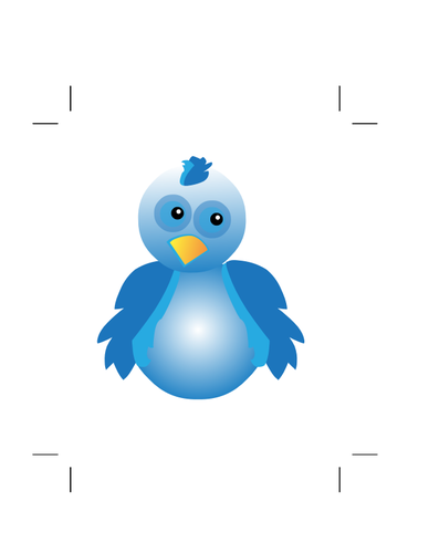 2D-afbeelding van blauwe vogels