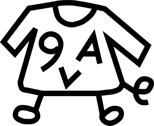 9VA Mac symbole personnage dessin vectoriel
