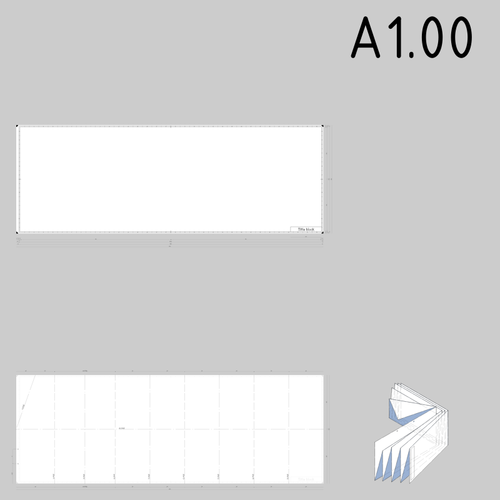 A1.00 velké technické výkresy papíru šablonu vektorové grafiky