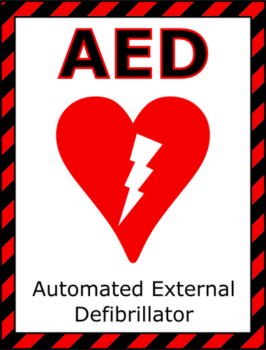 AED znak