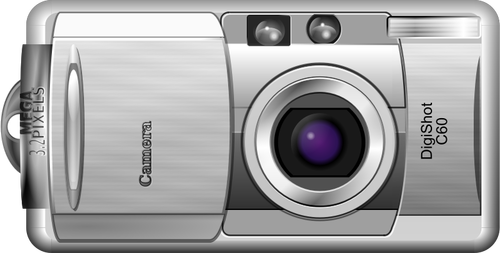 벡터 클립 아트의 열고 촬영 디지털 카메라