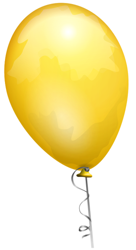 Yellow balloon vector image