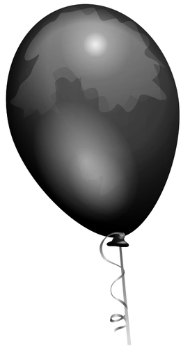 黒い気球ベクター描画