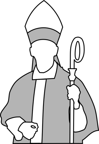 Wektor rysunek chrześcijańskiego biskupa