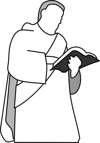 キリスト教の助祭のベクトル描画