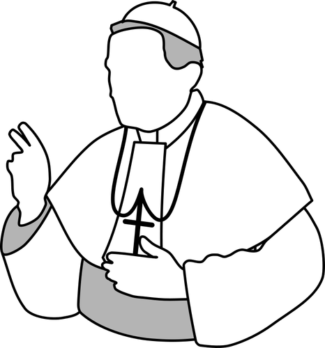 Wektor rysunek papieża