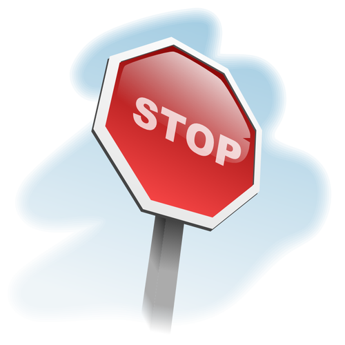Obraz 3D wektor znak stop